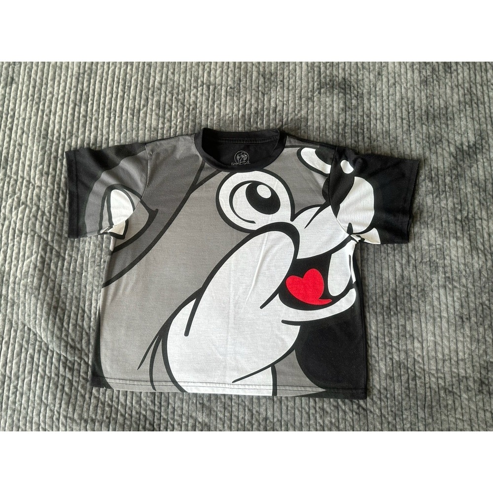 Bucees Small T-Shirt Women's Big Print Buc-ee's Gray Black Shirt